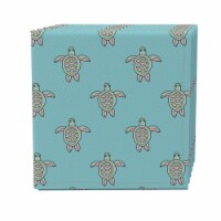 Napkin Set of 4, 100% Cotton, 20x20 , Aqua Sea Turtles