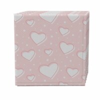 Napkin Set of 4, 100% Cotton, 20x20 , Lovely Hearts Pink