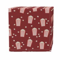 Napkin Set of 4, 100% Cotton, 20x20 , Movie Snack