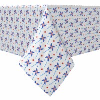 Rectangular Tablecloth, 100% Cotton, 60x120 , Patriotic Pinwheels