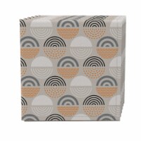 Napkin Set of 4, 100% Cotton, 20x20 , Patterned Circles Geometric
