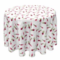 Round Tablecloth, 100% Cotton, 60 Round , Radish Garden