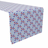 Table Runner, 100% Cotton, 16x72 , Red White and Blue Fireworks