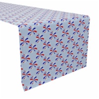 Table Runner, 100% Cotton, 16x108 , Red White and Blue Fireworks