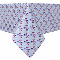 Rectangular Tablecloth, 100% Cotton, 60x120 , Red White and Blue Fireworks