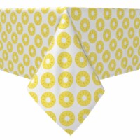 Square Tablecloth, 100% Cotton, 60x60 , Summer Pineapple Slices