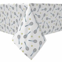 Square Tablecloth, 100% Cotton, 60x60 , Tennis Match