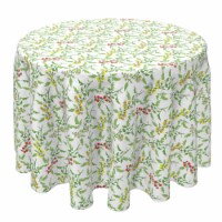 Round Tablecloth, 100% Cotton, 60 Round , Vines of Tomatoes