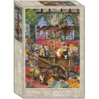 Crown Point Graphics 27267X The Flower Cart with Poster Jigsaw Puzzle, 1000 Piece