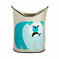 3 Sprouts Baby Laundry Hamper Storage Basket Organizer for Nursery, Polar Bear