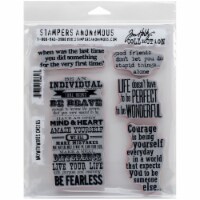 Tim Holtz Cling Stamps 7 X8.5 -Way With Words