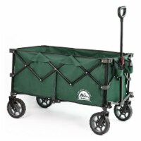 Maxwell Outdoors Collapsible Folding Camping Wagon w/ More Silence Wheels, Green