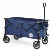 Maxwell Outdoors Collapsible All Terrain Camping Wagon with Silence Wheels, Navy