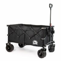 Maxwell Outdoors Collapsible Folding Camping Wagon w/ More Silence Wheels, Black