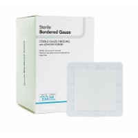 DermaRite Bordered Gauze White Gauze Adhesive Dressing Sterile 2 x 2 50 per Box