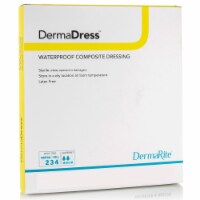 DermaDress Composite Dressing White 4 x 4 Sterile Waterproof 00276E, 10 Ct
