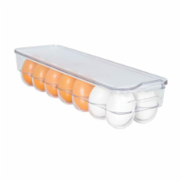 Kitchen Spaces Egg Tray 14pc Stackable Food Storage Organizer, Clear