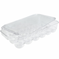 Kitchen Spaces Deluxe Egg Tray, 18 Count, Clear