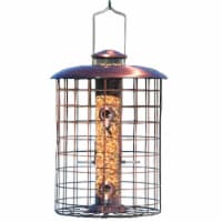 Woodlink Coppertop 6 Port Caged Hanging Bird Feeder w/ Squirrel-Proof Metal Grid