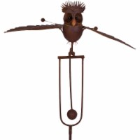 Terre Verde 44 In. Steel Rocking Owl with Pompadour Stake WX15356