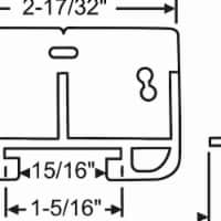 Sim Supply Drawer Track Guide,1-1/4  H  45-14