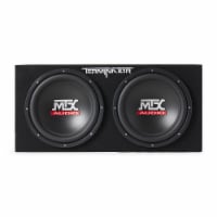 MTX TNP212D2 12 1200W Dual Loaded Car Subwoofer Audio w/ Sub Box and Amplifier