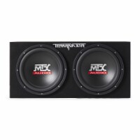 MTX TNP212D2 12 1200W Dual Loaded Car Subwoofer Audio w/ Sub Box and Amplifier