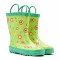 Loop Handles, Pattern Colors Kids Rain Boot, Youth Size 4Y