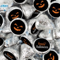 200 Pcs Halloween Party Candy Chocolate Hershey's Kisses (2lb) - Jack O Lanterns
