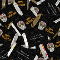 123 Pcs Halloween Candy Party Favors Hershey's Miniatures Chocolate - Sugar Skulls