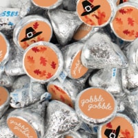 100 Pcs Thanksgiving Candy Chocolate Hershey's Kisses Bulk (1lb) - Turkey