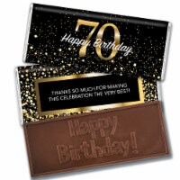 12 Pcs 70th Birthday Candy Party Favors in Bulk Embossed Belgian Chocolate Bars