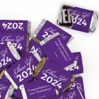 164 Pcs Purple Graduation Candy Party Favors Hershey's Miniatures Chocolate (Approx. 164 Pcs)