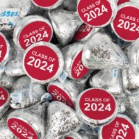 100 Pcs Red Graduation Candy Hershey's Kisses Party Favors