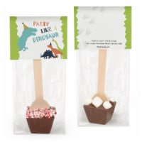 Birthday Hot Chocolate Spoons Milk Chocolate Mini Marshmallows Dinosaur