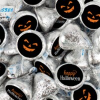 300 Pcs Halloween Party Candy Chocolate Hershey's Kisses (3lb) - Jack O Lanterns