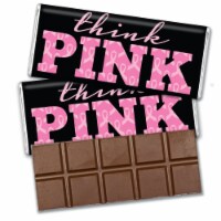 36 Pcs Breast Cancer Awareness Candy Gifts in Bulk Belgian Chocolate Bars - Think Pink