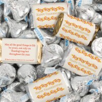 116 Pcs Thanksgiving Candy Party Favors Hershey's Miniatures & Kisses - Silver