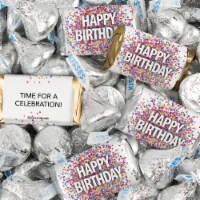 131 Pcs Birthday Candy Party Favors Hershey's Miniatures & White Kisses (1.65 lbs)