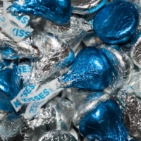 165 Pcs Dark Blue & Silver Candy Hershey's Kisses Milk Chocolate