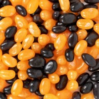 1,000 Pcs Black & Orange Jelly Beans Football Party Candy (2 lb) Bulk Candy