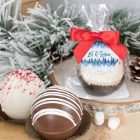 Christmas Hot Chocolate Bombs Milk Chocolate With Mini Marshmallows - Let It Snow