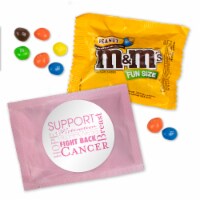 24 Pcs Breast Cancer Awareness M&M's Candy Favor Packs - Chocolate - Word Cloud