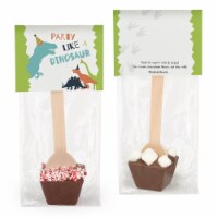 Birthday Hot Chocolate Spoons Milk Chocolate Mini Marshmallows Dinosaur