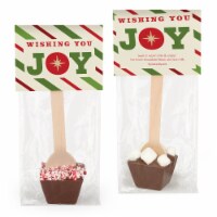 12 Pcs Christmas Hot Chocolate Spoons Milk Chocolate Mini Marshmallows - Joy