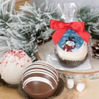 12 Pcs Christmas Hot Chocolate Bombs Milk Chocolate With Mini Marshmallows - Snowman