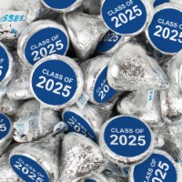 100 Pcs Blue Graduation Candy Hershey's Kisses Party Favors