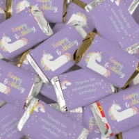 41 Pcs Unicorn Kid's Birthday Candy Party Favors Hershey's Miniatures Chocolate