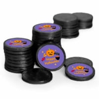 84 Pcs Halloween Candy Party Favors Chocolate Coins - Black Foil - Pumpkin & Bats