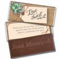 12 Pcs Wedding Candy Party Favors in Bulk Embossed Belgian Chocolate Bars - Rustic